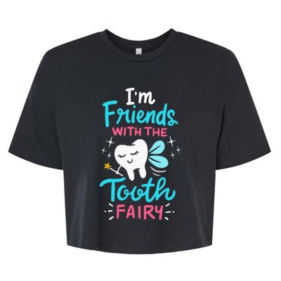 Tooth Fairy Pediatric Dentist Dental Assistant Hygienist Bella+Canvas Jersey Crop Tee