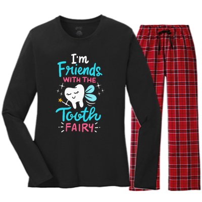 Tooth Fairy Pediatric Dentist Dental Assistant Hygienist Women's Long Sleeve Flannel Pajama Set 