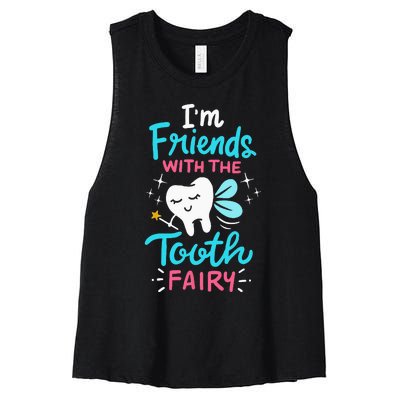 Tooth Fairy Pediatric Dentist Dental Assistant Hygienist Women's Racerback Cropped Tank