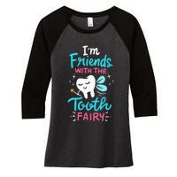 Tooth Fairy Pediatric Dentist Dental Assistant Hygienist Women's Tri-Blend 3/4-Sleeve Raglan Shirt