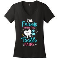 Tooth Fairy Pediatric Dentist Dental Assistant Hygienist Women's V-Neck T-Shirt