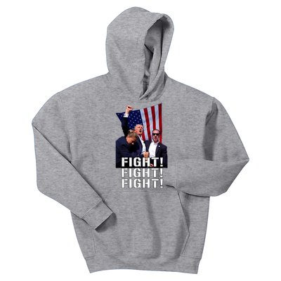 Trump Fist Pumped Fight Pray For Trump America Kids Hoodie