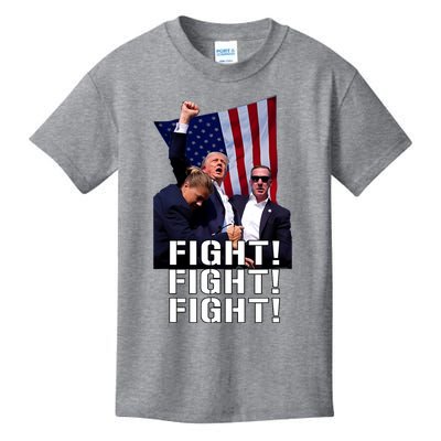 Trump Fist Pumped Fight Pray For Trump America Kids T-Shirt