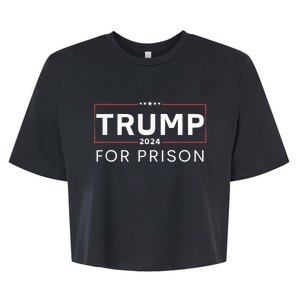 Trump For Prison 2024 Bella+Canvas Jersey Crop Tee