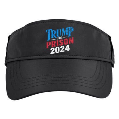 Trump For Prison 2024 Vintage Usa Flag Adult Drive Performance Visor