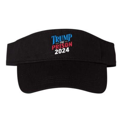 Trump For Prison 2024 Vintage Usa Flag Valucap Bio-Washed Visor