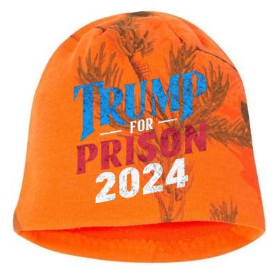 Trump For Prison 2024 Vintage Usa Flag Kati - Camo Knit Beanie