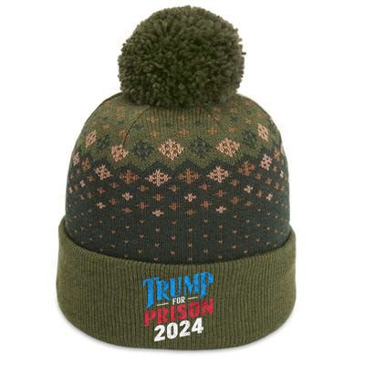 Trump For Prison 2024 Vintage Usa Flag The Baniff Cuffed Pom Beanie