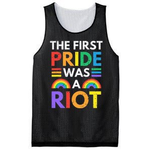 The First Pride Was A Riot LGBTQ+ Subtle Pride Month 2021 Mesh Reversible Basketball Jersey Tank