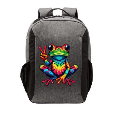 Tiedye Frog Peace Sign Hippie Vector Backpack