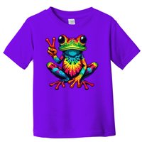 Tiedye Frog Peace Sign Hippie Toddler T-Shirt