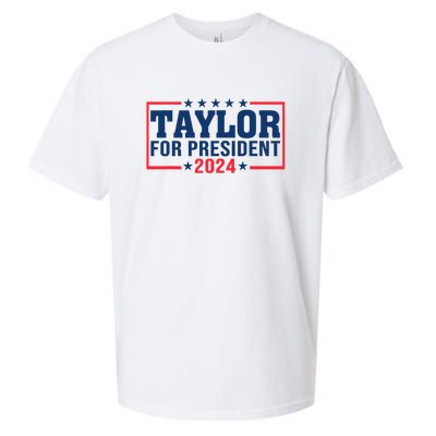 Taylor For President 2024 Funny Taylor First Name Sueded Cloud Jersey T-Shirt