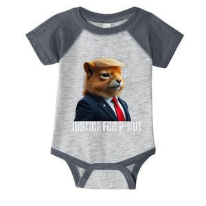 Trump For Pnut The Squirrel Justice For Peanut Trump Infant Baby Jersey Bodysuit