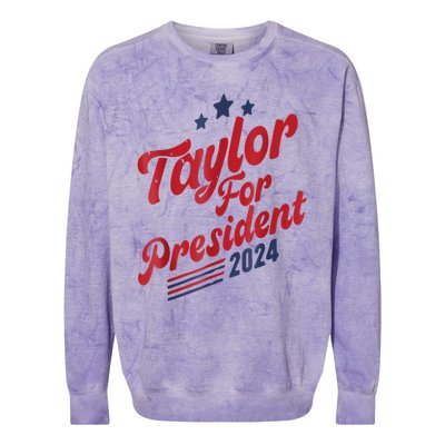 Taylor For President Gift Colorblast Crewneck Sweatshirt