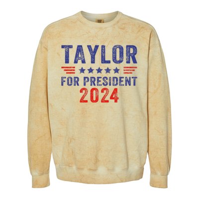 Taylor For President 2024 Colorblast Crewneck Sweatshirt