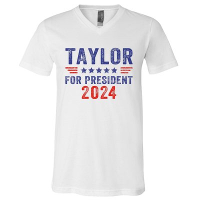 Taylor For President 2024 V-Neck T-Shirt