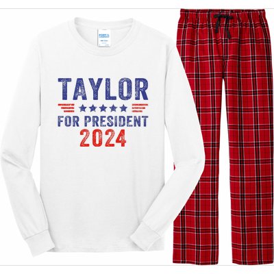 Taylor For President 2024 Long Sleeve Pajama Set