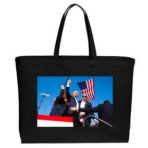 Trump Fist Pump Assassination Attempt Picture 2024 Cotton Canvas Jumbo Tote