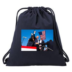 Trump Fist Pump Assassination Attempt Picture 2024 Drawstring Bag