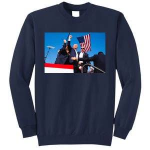 Trump Fist Pump Assassination Attempt Picture 2024 Tall Sweatshirt