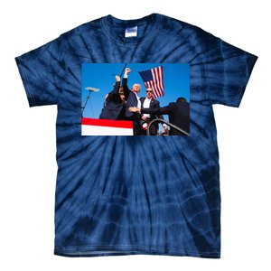 Trump Fist Pump Assassination Attempt Picture 2024 Tie-Dye T-Shirt