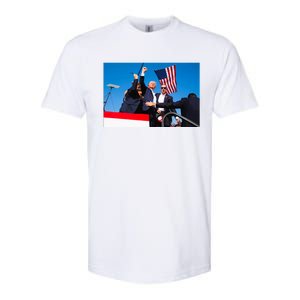 Trump Fist Pump Assassination Attempt Picture 2024 Softstyle CVC T-Shirt