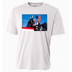 Trump Fist Pump Assassination Attempt Picture 2024 Cooling Performance Crew T-Shirt