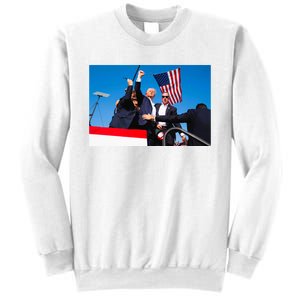 Trump Fist Pump Assassination Attempt Picture 2024 Sweatshirt