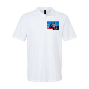 Trump Fist Pump Assassination Attempt Picture 2024 Softstyle Adult Sport Polo