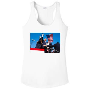 Trump Fist Pump Assassination Attempt Picture 2024 Ladies PosiCharge Competitor Racerback Tank