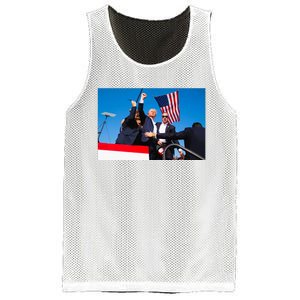 Trump Fist Pump Assassination Attempt Picture 2024 Mesh Reversible Basketball Jersey Tank