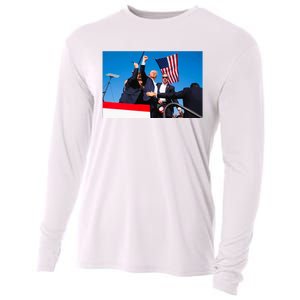 Trump Fist Pump Assassination Attempt Picture 2024 Cooling Performance Long Sleeve Crew