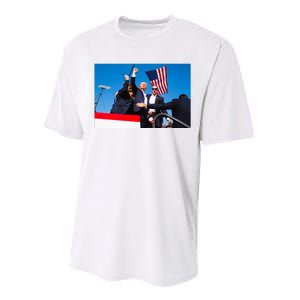 Trump Fist Pump Assassination Attempt Picture 2024 Performance Sprint T-Shirt