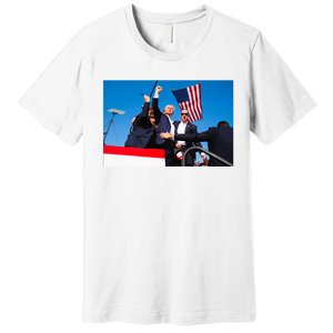 Trump Fist Pump Assassination Attempt Picture 2024 Premium T-Shirt