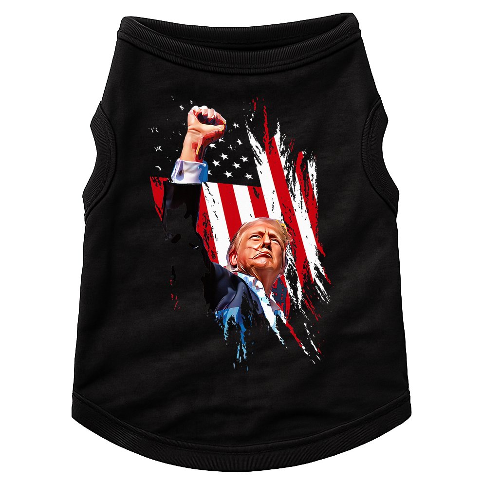Trump Fist Pump Usa Flag Maga Doggie Tank
