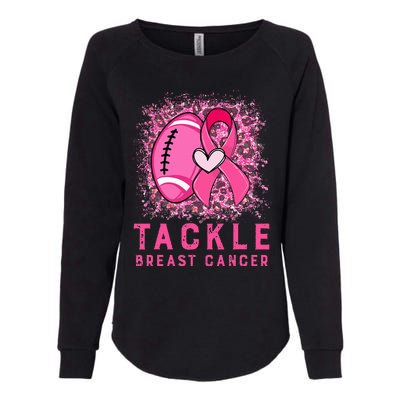 Tackle Football Pink Ribbon Breast Cancer Awareness Womens California Wash Sweatshirt