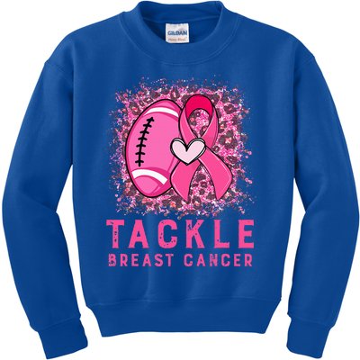 Tackle Football Pink Ribbon Breast Cancer Awareness Kids Sweatshirt