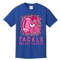 Tackle Football Pink Ribbon Breast Cancer Awareness Kids T-Shirt