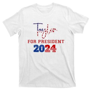 Taylor For President 2024 Funny Campaign Design T-Shirt