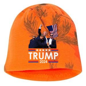 Trump Fist Pump Shot At Trump 2024 Trump Survives Rally Kati - Camo Knit Beanie