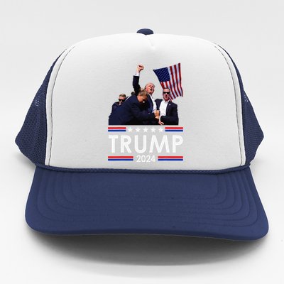 Trump Fist Pump Shot At Trump 2024 Trump Survives Rally Trucker Hat