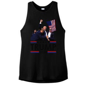 Trump Fist Pump Shot At Trump 2024 Trump Survives Rally Ladies PosiCharge Tri-Blend Wicking Tank