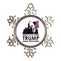 Trump Fist Pump Shot At Trump 2024 Trump Survives Rally Metallic Star Ornament