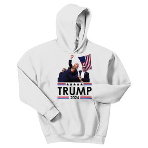 Trump Fist Pump Shot At Trump 2024 Trump Survives Rally Kids Hoodie