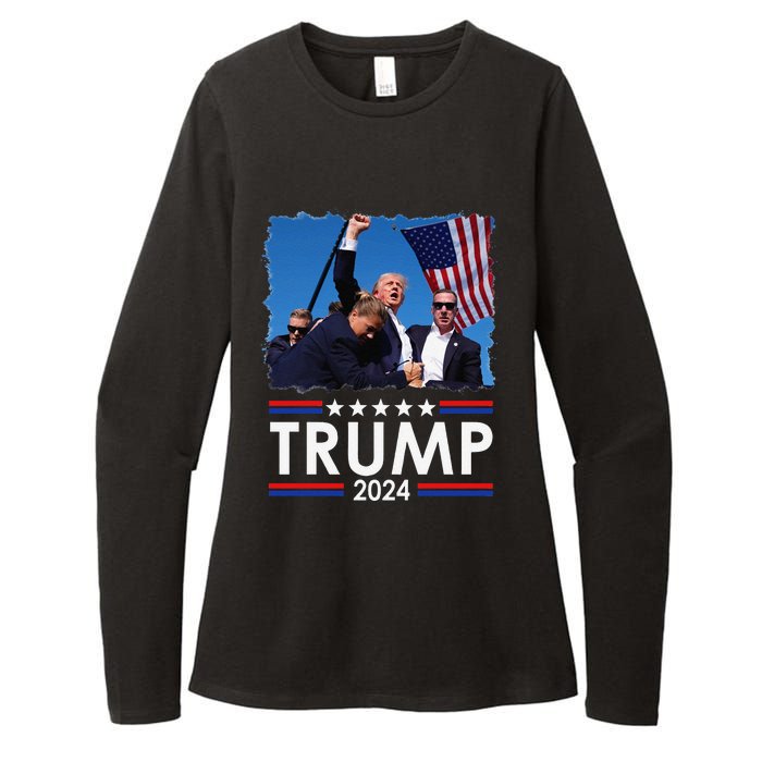 Trump Fist Pump Shot At Trump 2024 Trump Survives Rally Sweat Womens CVC Long Sleeve Shirt