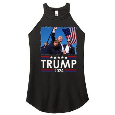 Trump Fist Pump Shot At Trump 2024 Trump Survives Rally Sweat Women's Perfect Tri Rocker Tank