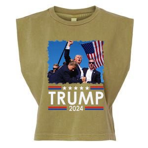 Trump Fist Pump Shot At Trump 2024 Trump Survives Rally Sweat Garment-Dyed Women's Muscle Tee