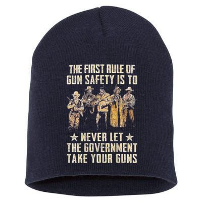 The First Rule Of Gun Safety Short Acrylic Beanie