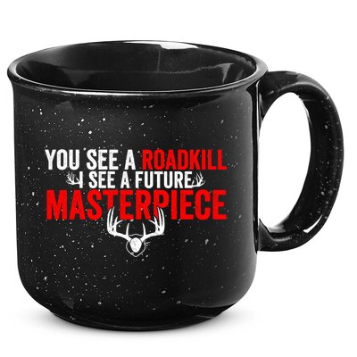 Taxidermy From Roadkill To Masterpiece Taxidermist Deer Gift 15oz Campfire Ceramic Mug
