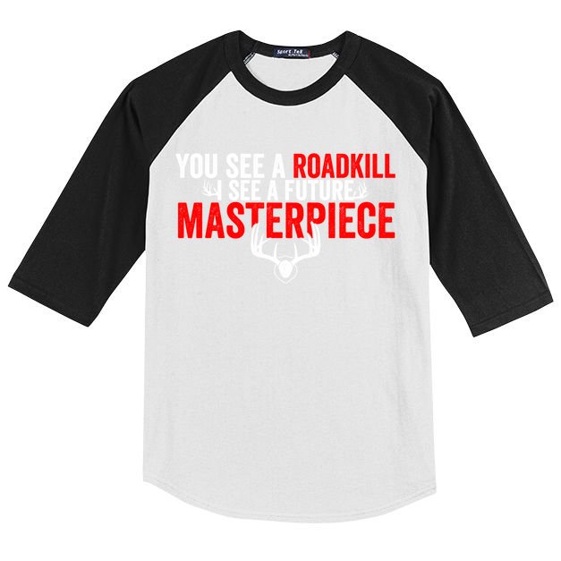 Taxidermy From Roadkill To Masterpiece Taxidermist Deer Gift Kids Colorblock Raglan Jersey